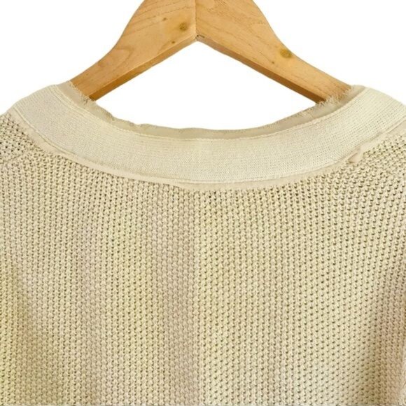 Banana Republic Cream & Gold Accent Thread Knitted Cardigan Size S - Picture 7 of 7
